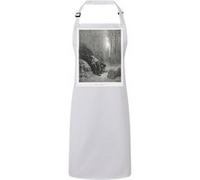 Fabulous Tablier Cuisine Premium Blanc La Mort et Le Bucheron Fable LaFontaine Gustave Dore Blanc G