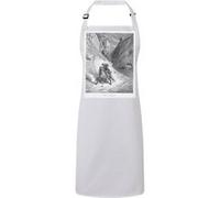 Fabulous Tablier Cuisine Premium Blanc Le Lion Et Le Moucheron Fable LaFontaine Gustave Dore Blanc G