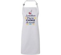 Fabulous Tablier Cuisine Premium Blanc Le Meilleur Prof de Chimie du Monde Blanc G