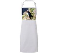 Fabulous Tablier Cuisine Premium Blanc Macareux Fraterculini Oiseau Marin Blanc G