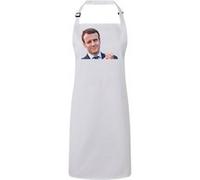 Fabulous Tablier Cuisine Premium Blanc Macron Clin d'Oeil President Blanc G