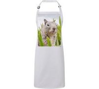 Fabulous Tablier Cuisine Premium Blanc Marmotte Dans L'Herbe Blanc G