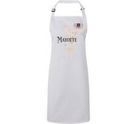 Fabulous Tablier Cuisine Premium Blanc Mayotte carte ancienne Blanc G