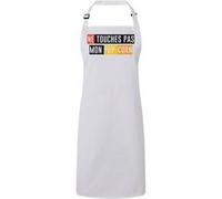 Fabulous Tablier Cuisine Premium Blanc Ne Touches Pas Mon Pop Corn Blanc G