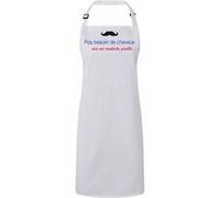 Fabulous Tablier Cuisine Premium Blanc Pas Besoin de Cheveux avec une Moustache Pareille Blanc G
