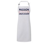 Fabulous Tablier Cuisine Premium Blanc Passion Saucisson Charcuterie France Apéro