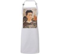 Fabulous Tablier Cuisine Premium Blanc Peinture de Frida Kahlo Autoportrait Blanc G