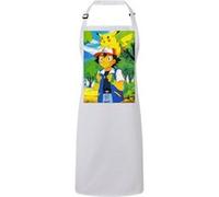 Fabulous Tablier Cuisine Premium Blanc Pikachu Sur Son Ami Sasha Pokemon Blanc G