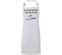 Fabulous Tablier Cuisine Premium Blanc Si Tu Peux Lire Ceci C'Est Que Tu N'Es Pas Assez Bourre Blanc G