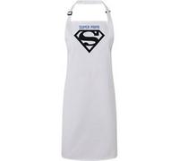 Fabulous Tablier Cuisine Premium Blanc Super Papa Logo Super Héros Blanc G