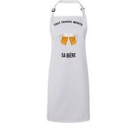 Fabulous Tablier Cuisine Premium Blanc Tout Travail Merite Sa Biere Blanc G