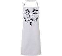 Fabulous Tablier Cuisine Premium Blanc Visage Anonymous Pixels Blanc G