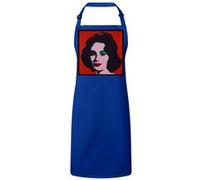 Fabulous Tablier Cuisine Premium Bleu Andy Warhol Portrait Elizabeth Taylor Bleu G