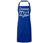 Fabulous Tablier Cuisine Premium Bleu Donnez-moi du Gras Bleu G