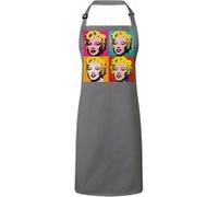 Fabulous Tablier Cuisine Premium Gris Andy Warhol Portrait Quadriptique Marilyn Monroe Gris G