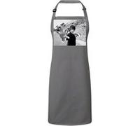 Fabulous Tablier Cuisine Premium Gris Bruce Lee Noir & Blanc Hong Kong Gris G