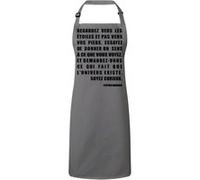 Fabulous Tablier Cuisine Premium Gris Citations Stephen Hawking Regardez les Étoiles Gris G