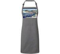 Fabulous Tablier Cuisine Premium Gris Hokusai Estampe Mont Fuji Depuis Kanaya Gris G