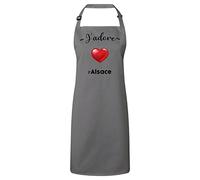 Fabulous Tablier Cuisine Premium Gris J'adore L'Alsace Region de France Strasbourg