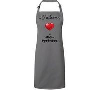 Fabulous Tablier Cuisine Premium Gris J'adore Le Midi Pyrenees Region Toulouse Gris G