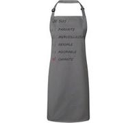 Fabulous Tablier Cuisine Premium Gris Je suis Chiante Cases à Cocher Femme Gris G