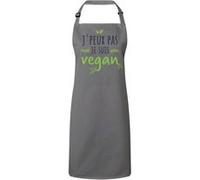 Fabulous Tablier Cuisine Premium Gris J'peux pas je suis Vegan Gris G