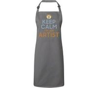 Fabulous Tablier Cuisine Premium Gris Keep Calm I'm an Artist Gris G