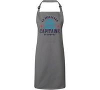 Fabulous Tablier Cuisine Premium Gris Le Meilleur Capitaine du Monde Navire Gris G