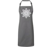 Fabulous Tablier Cuisine Premium Gris Mandala Noir et Blanc Cercles Gris G