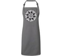 Fabulous Tablier Cuisine Premium Gris Mandala Noir et Blanc Gris G