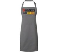 Fabulous Tablier Cuisine Premium Gris Ne Touches Pas Mon Pop Corn Gris G