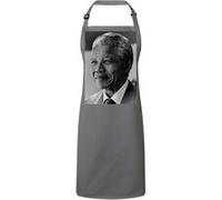 Fabulous Tablier Cuisine Premium Gris Nelson Mandela Portrait Gris G