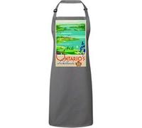 Fabulous Tablier Cuisine Premium Gris Ontario Canada America Lac Affiche Vintage Gris G
