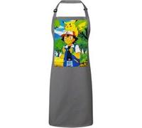 Fabulous Tablier Cuisine Premium Gris Pikachu Sur Son Ami Sasha Pokemon Gris G
