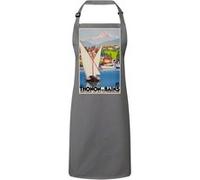 Fabulous Tablier Cuisine Premium Gris Thonon Lac Montagne Affiche Vintage Gris G