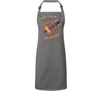 Fabulous Tablier Cuisine Premium Gris Vielle à roue - L'argent ne Fait Pas le Bonheur Gris G
