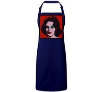 Fabulous Tablier Cuisine Premium Navy Andy Warhol Portrait Elizabeth Taylor Navy G