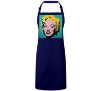 Fabulous Tablier Cuisine Premium Navy Andy Warhol Portrait Marilyn Monroe Bleu Navy G