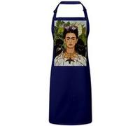 Fabulous Tablier Cuisine Premium Navy Autoportrait de Frida Kahlo Chat et Singe Navy G