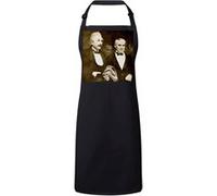Fabulous Tablier Cuisine Premium Noir Albert Einstein et Charlie Chaplin Noir G