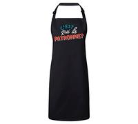 Fabulous Tablier Cuisine Premium Noir C'est qui la Patronne ? Boss Cheffe Humour Maman