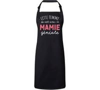 Fabulous Tablier Cuisine Premium Noir Cette Femme est une Mamie Géniale Noir G