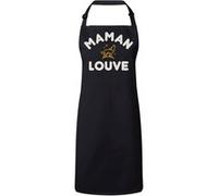 Fabulous Tablier Cuisine Premium Noir Maman Famille Louve Noir G
