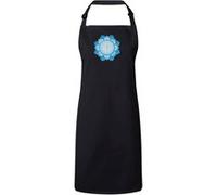Fabulous Tablier Cuisine Premium Noir Mandala Lotus Bleu Noir G