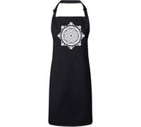 Fabulous Tablier Cuisine Premium Noir Mandala Noir et Blanc Cercles Noir G
