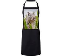 Fabulous Tablier Cuisine Premium Noir Marmotte Dans L'Herbe Noir G