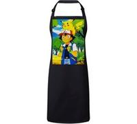 Fabulous Tablier Cuisine Premium Noir Pikachu Sur Son Ami Sasha Pokemon Noir G