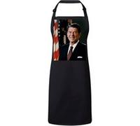 Fabulous Tablier Cuisine Premium Noir Ronald Reagan President Portrait Noir G