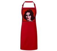 Fabulous Tablier Cuisine Premium Rouge Andy Warhol Portrait Elizabeth Taylor Rouge G