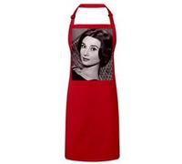 Fabulous Tablier Cuisine Premium Rouge Audrey Hepburn Celebrite Hollywood Rouge G